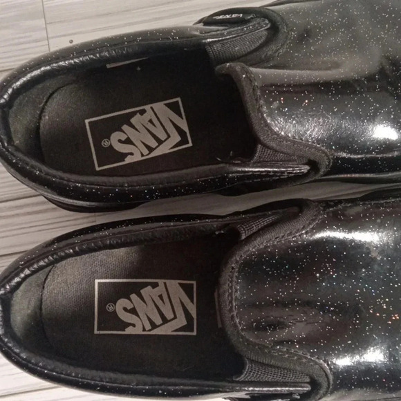 Vans classic slip on patent galaxy black women's 6.5 - Picture 3 of 7